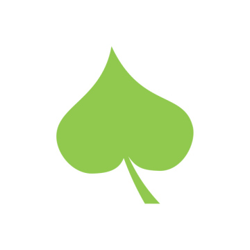 Herzförmiges grünes Blatt kostenloses Symbol