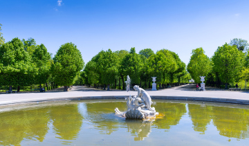 Die Gärten von Schloss Schönbrunn in Wien