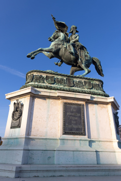 Reiterstatue von Erzherzog Karl, Herzog von Teschen, vor dem Schloss, Wien, Heldenplatz, Hofburg, Österreich
