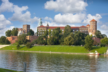 Blick auf Wawel an einem sonnigen Tag