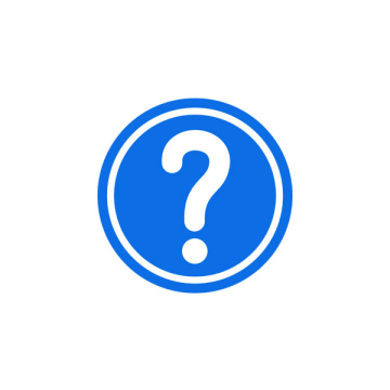 Fragezeichen in einem blauen Kreissymbolpiktogramm