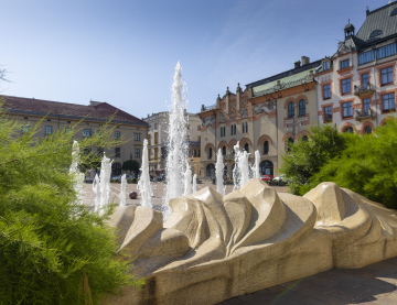 Brunnen. Szczepański-Platz Krakau.