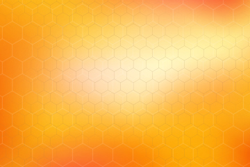 Orange Gradientenhintergrund mit einem Wabenhexagonmuster