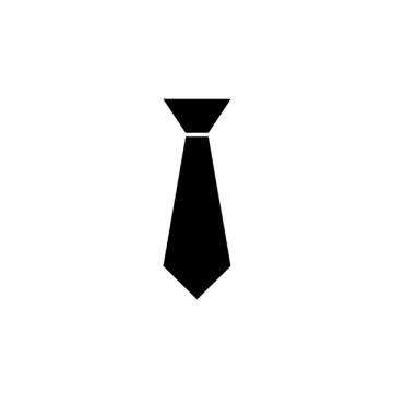 Schwarze Krawatte Frau Icon