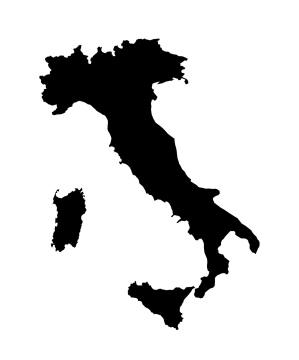 Umriss Vektor Italien Karte