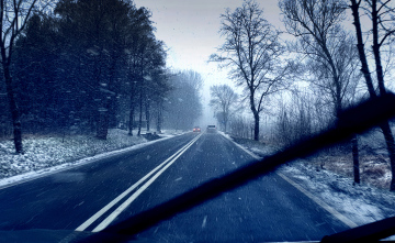 Winter Straßenbedingungen