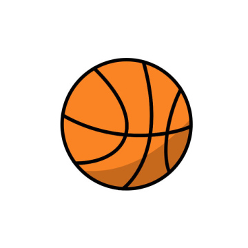 Buntes Symbol des Basketballballs
