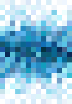 Blauer Pixel-Hintergrund mit Quadraten