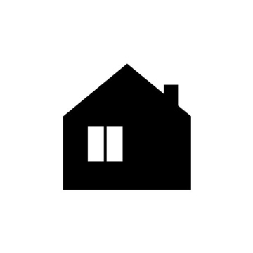 Haus mit einem fensterfreien Symbol