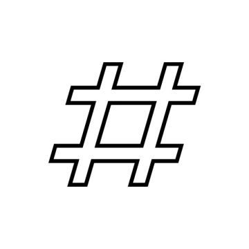 Hashtag, freies Symbol, Symbol