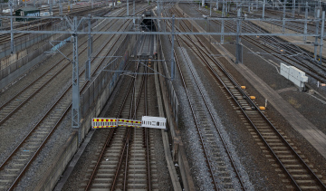 Bahngleise, Ansicht von oben