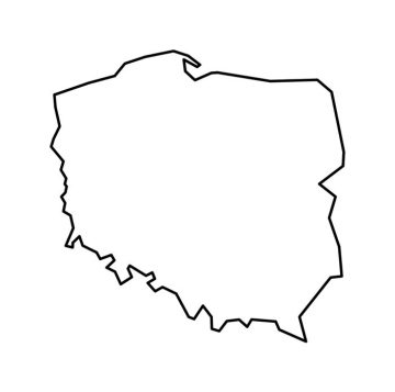 Kontur der Karte von Polen