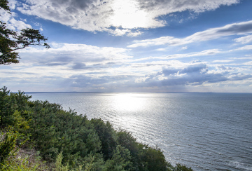 Ein Blick auf die Ostsee vom Gosań-Hügel