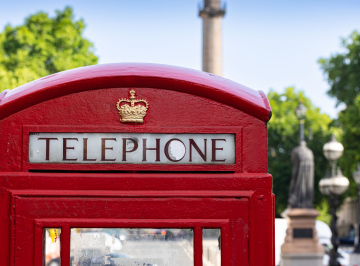 Rote Telefonzelle, London, England