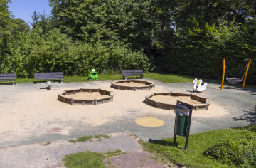 Sandkästen auf dem Spielplatz