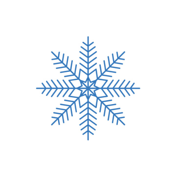 Schneeflocke. Kostenloses Symbol, Symbol des Winters.