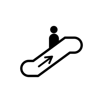 Rolltreppe, freies Symbol, Symbol