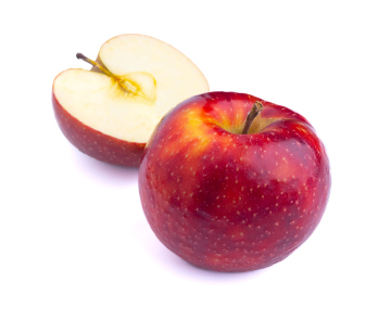 Rote Äpfel auf weißem Hintergrund