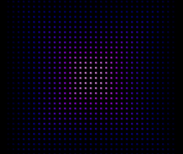 Kleine Lichtpunkte in Form eines Quadrats