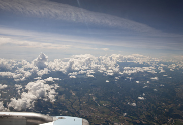 Blick vom Flugzeug