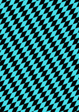 Schwarze Rauten auf einem blauen Hintergrund. Vektormuster