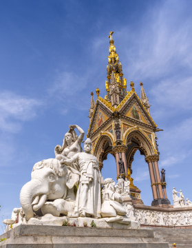 Statue von Albert, Ehemann der britischen Königin Victoria in Kensington Gardens, London