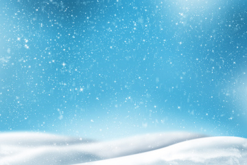 Sterne, Schnee, blauer Hintergrund