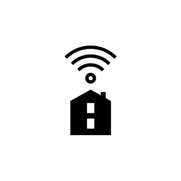 Internet-Abdeckung in Wohnhaus oder Hotel kostenlos Symbol