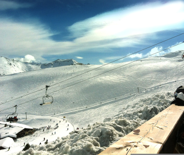 Skifahren in den Alpen