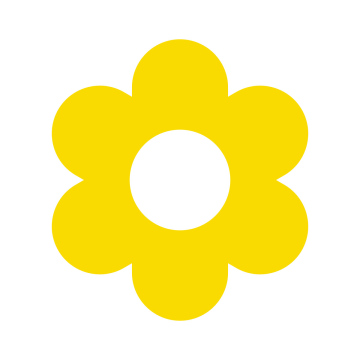 Gelbe Blume, Symbol, Vektor