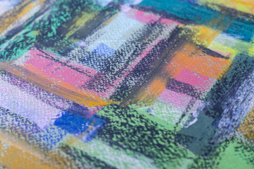 Bunter Hintergrund, Oberfläche mit Pastellfarben gezeichnet