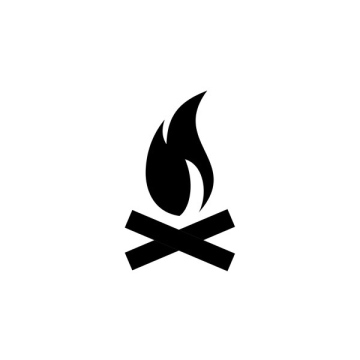 Feuer, flammenfreies Symbol
