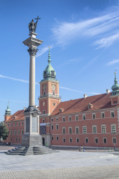Altstadt in Warschau Royal Castle und Sigismundsäule
