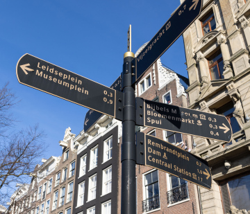 Amsterdam, Touristenattraktionen in der Stadt, Wegweiser