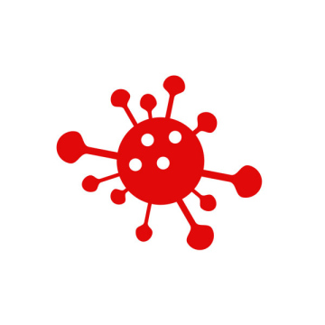 COVID 19 Virus rotes Symbol