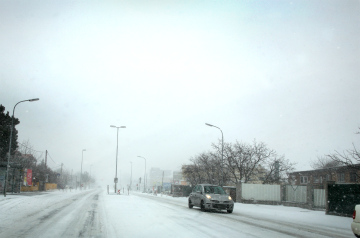 Winter Straßenbedingungen
