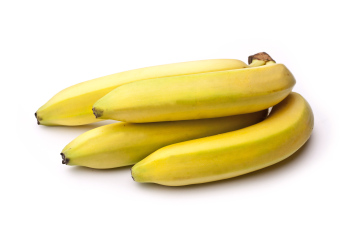 Bananen auf einem weißen Hintergrund