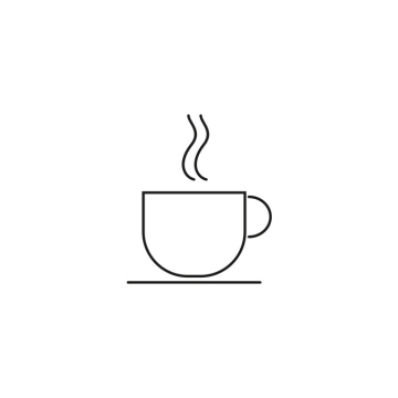 Tasse mit Kaffee-Ikone