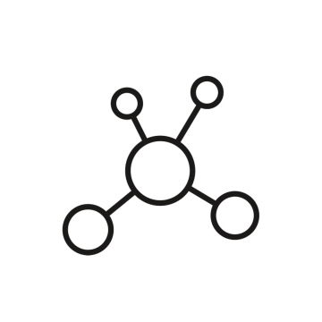 Hub-Symbol, Verbindung