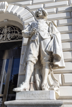 Velazquez-Denkmal-Skulptur vor der Albertina für Moderne Kunst in Wien