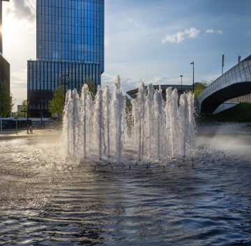 Brunnen am Wojciech-Killar-Platz in Katowice