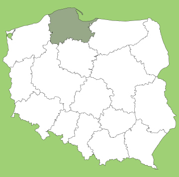 Woiwodschaft Pommern auf der Karte