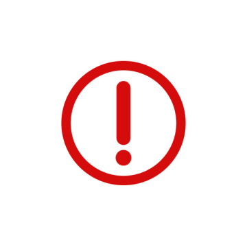 Rotes Ausrufezeichen in einem Kreissymbol