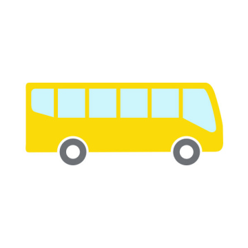 Gelbes Bussymbol