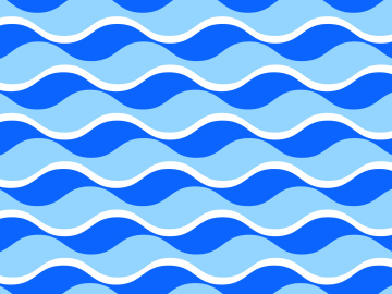 Blaue Wellen, Muster, Vektor