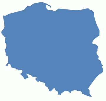 Blaue Karte von Polen