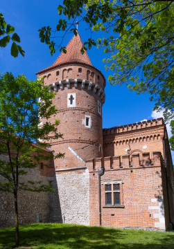 Zimmermannsturm in Krakau Fragment der Stadtmauer in Krakau