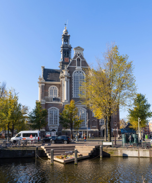 Westerkerk-Kirche in Amsterdam stockfoto