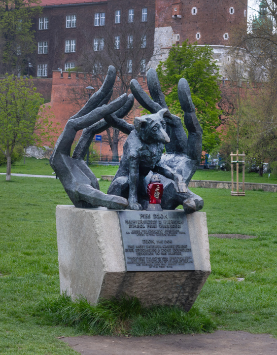 Dog Dżok, ein Denkmal in Krakau in der Nähe des Wawel