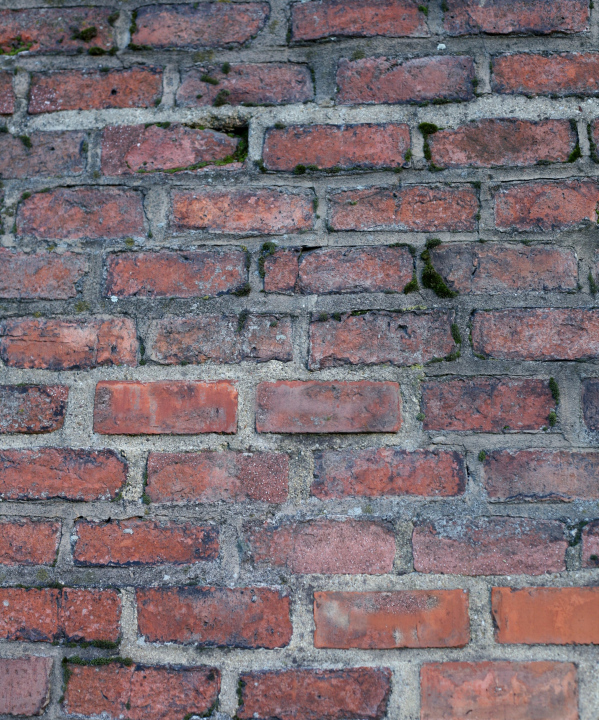 Typische Backsteinmauer